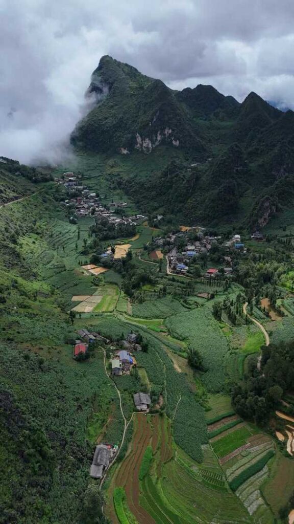 Local Hmong life in Lung Cam Cultural Village, Ha Giang