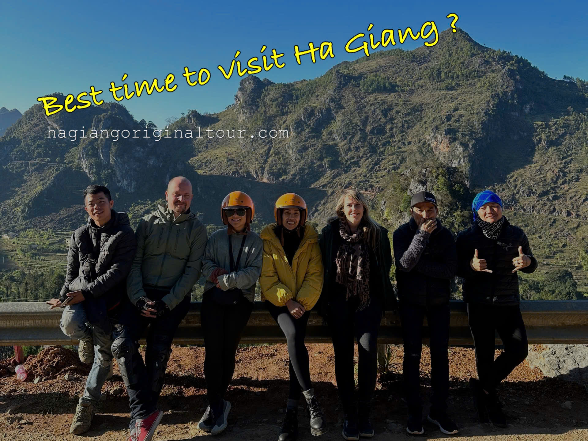 Best time to visit Ha Giang for mountain scenery – panoramic view of Dong Van Karst Plateau
